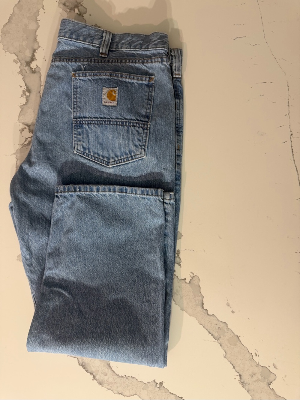 Carhartt Men's Light Blue Relaxed Fit Jeans 40x28